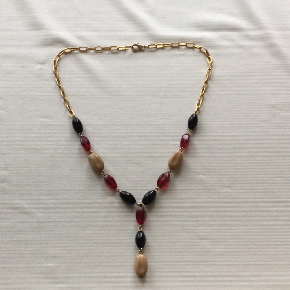 Vintage Large Link/Large Bead Necklace